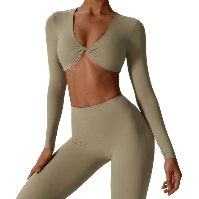 Women's Twist Front Long-Sleeve Top