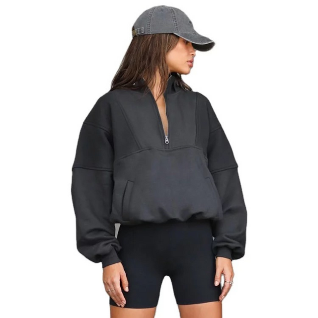 Women's Polo-neck sweatshirt