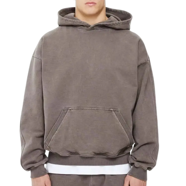 Men's Acid-Wash Pullover Heavyweight Hoodie
