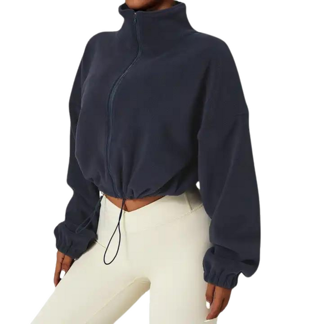 Women's Fleece Sweater with Drawstring