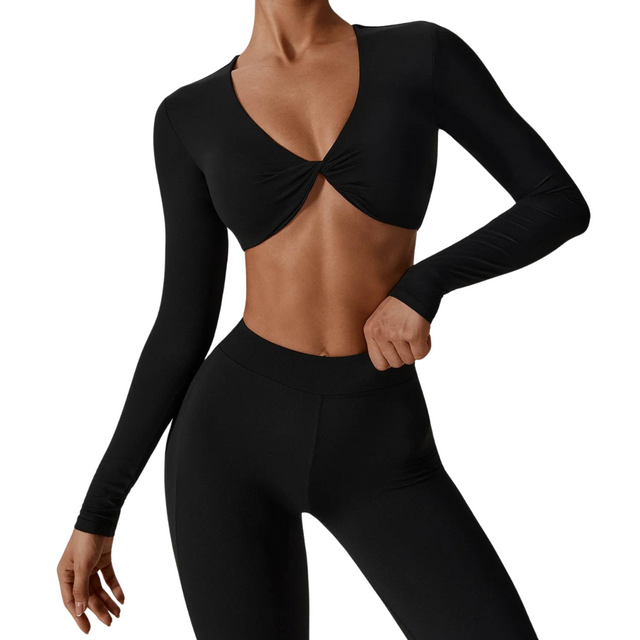 Women's Twist Front Long-Sleeve Top