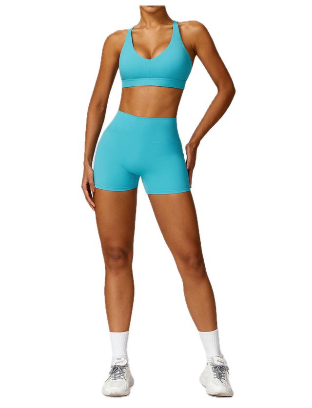 Black Cross-Back Yoga Set