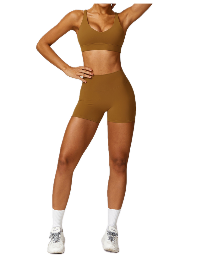 Black Cross-Back Yoga Set