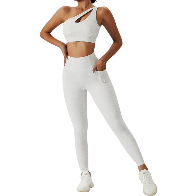 Women's Single Strap Sports Bra and Leggings