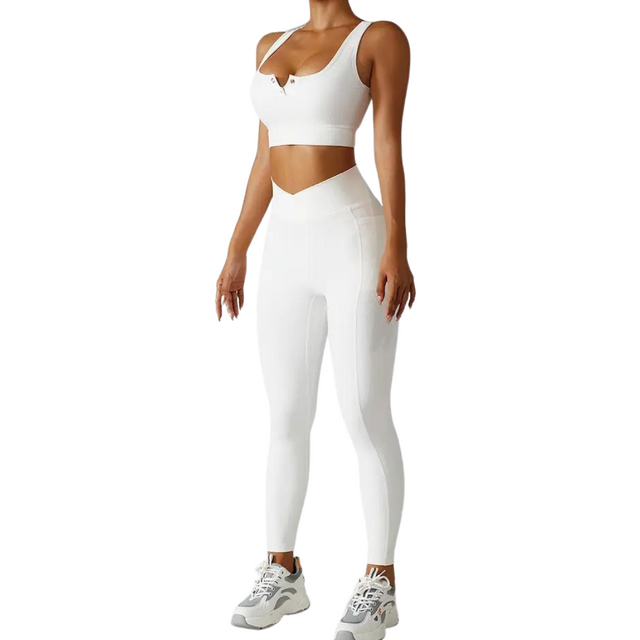 Women's Cross-Over Waist Yoga Set