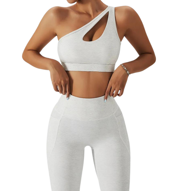 Women's Single Strap Sports Bra and Leggings