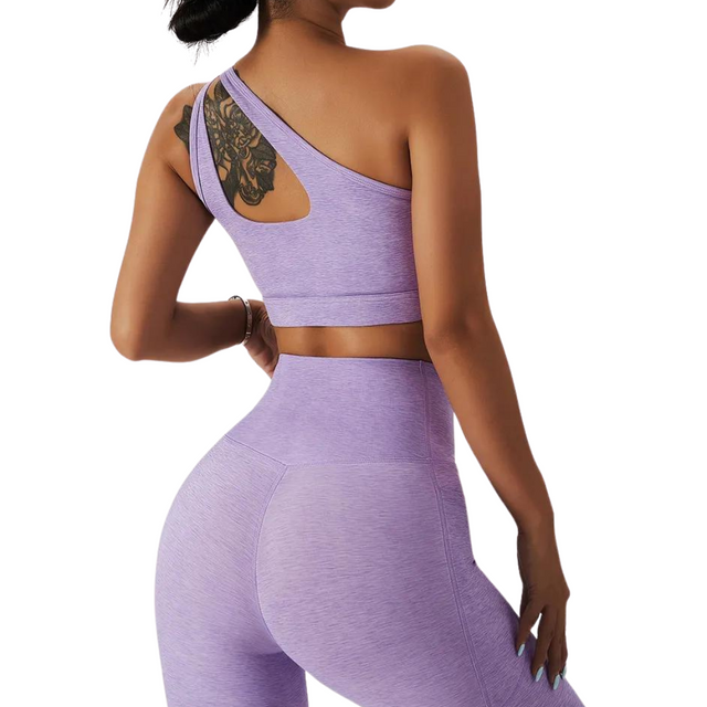 Women's Single Strap Sports Bra and Leggings