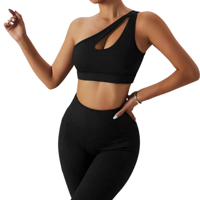 Women's Single Strap Sports Bra and Leggings