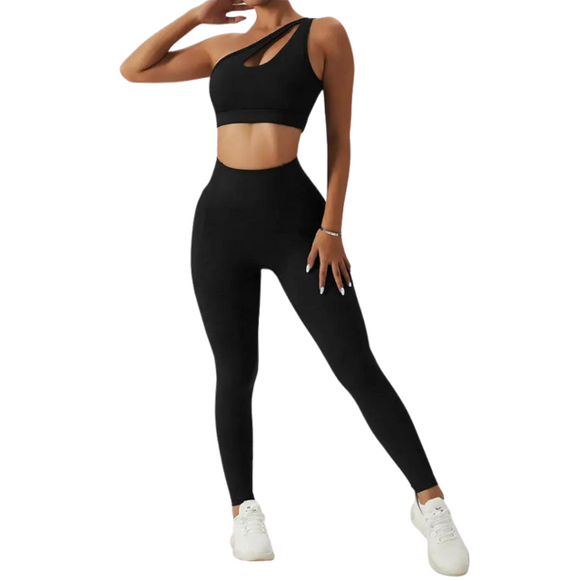 Women's Single Strap Sports Bra and Leggings