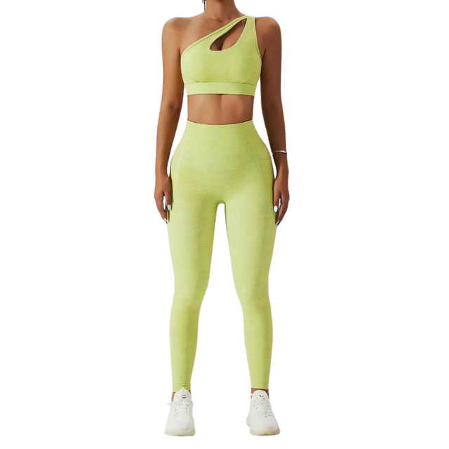 Women's Single Strap Sports Bra and Leggings