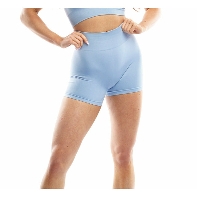 Performance High-Waisted Seamless Shorts in Tan