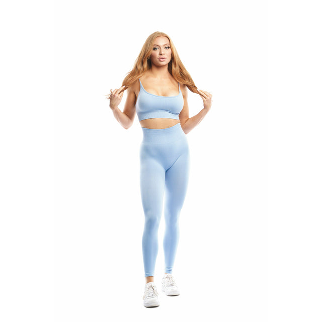 Performance Seamless Sports Bra in Blue