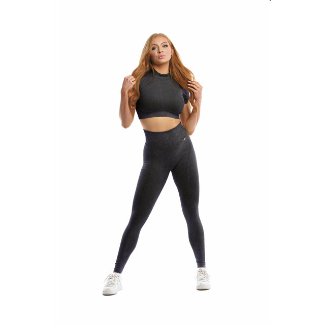 Talent High Neck Crop Top in Olive