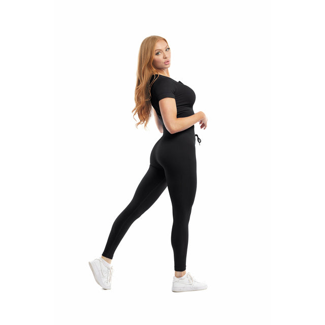 Victory Zip-Up Crop Top in White