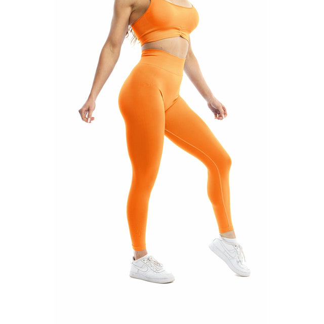 Resilient High-Waisted Leggings in Orange