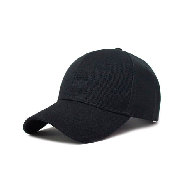 Black Cap Solid Color Baseball Cap Snapback Caps
