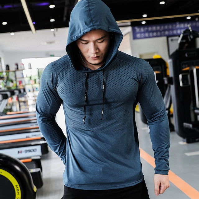 Men's Sports Hoodie Long-Sleeve T-shirt