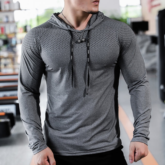 Men's Sports Hoodie Long-Sleeve T-shirt