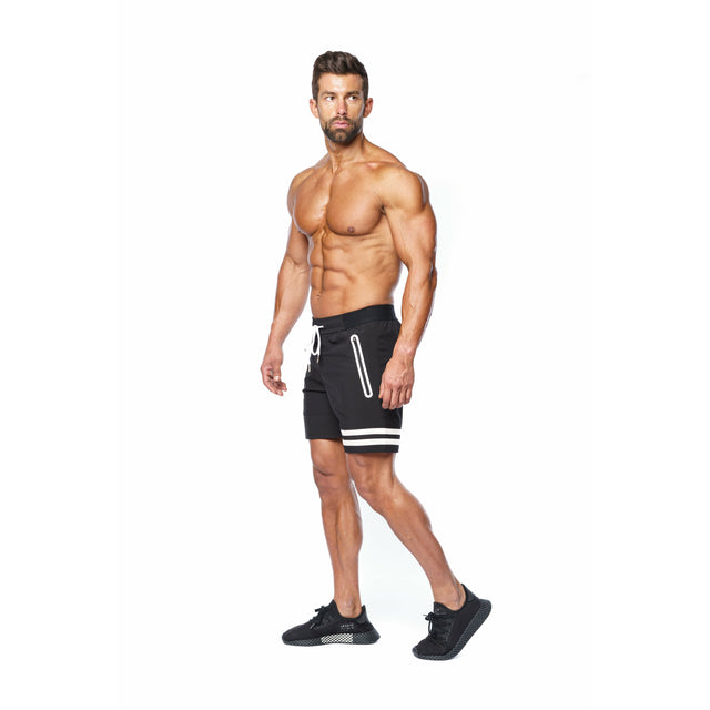 Men's White Striped Shorts