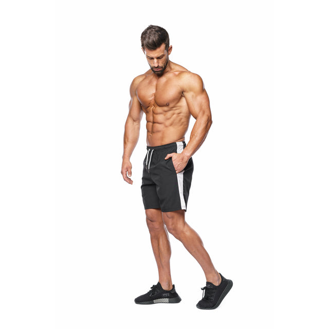 Men's White Striped Shorts