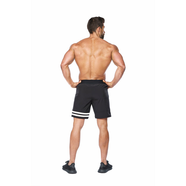 Men's White Striped Shorts