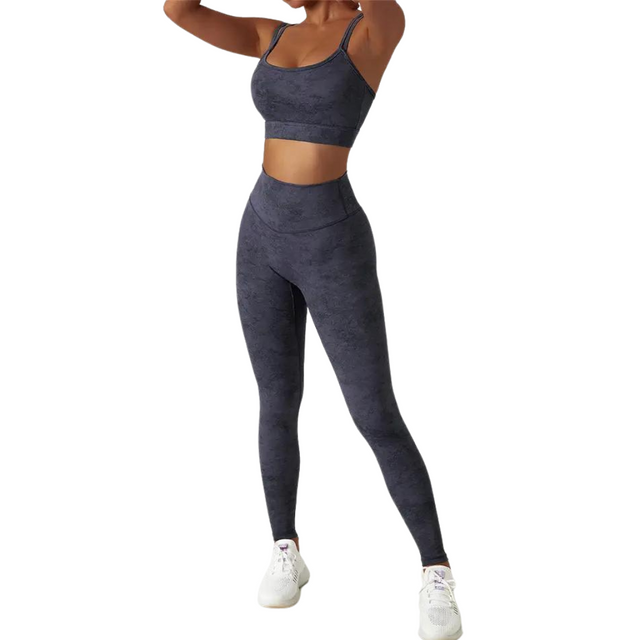 Women's Double-Strapped Sports Bra and Leggings