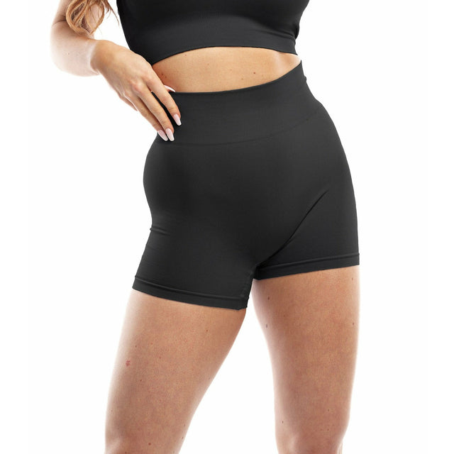 Performance High-Waisted Seamless Shorts in Blue