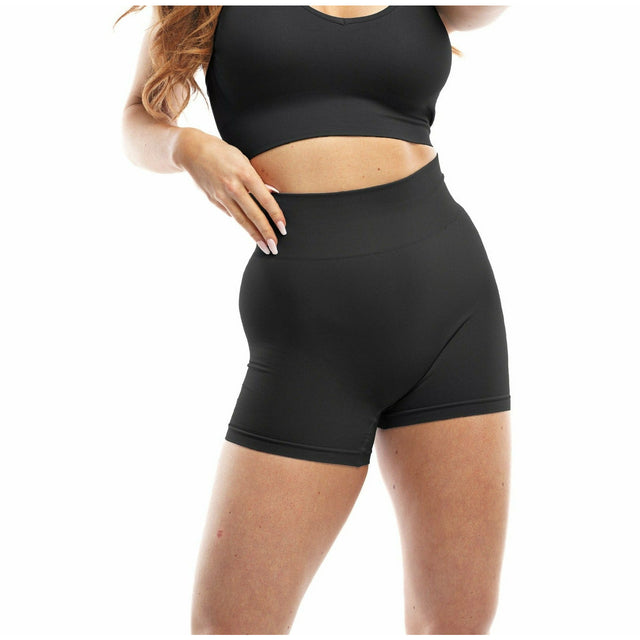 Resilient Curved Waist Seamless Mini Shorts in Orange