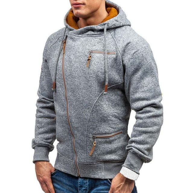 Men's Autumn Casual Solid Long Sleeve Hoodie