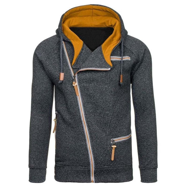 Men's Autumn Casual Solid Long Sleeve Hoodie