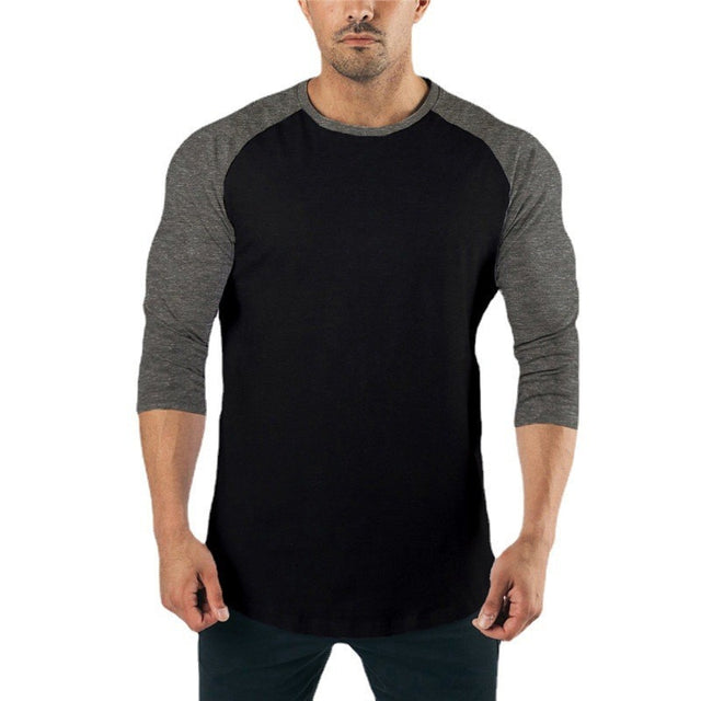 Men's Cotton Three-Quarter Sleeve T-Shirt