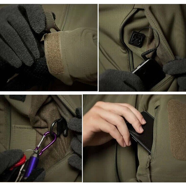 Men's Outdoor Bomber Jacket Thermal Hoodie