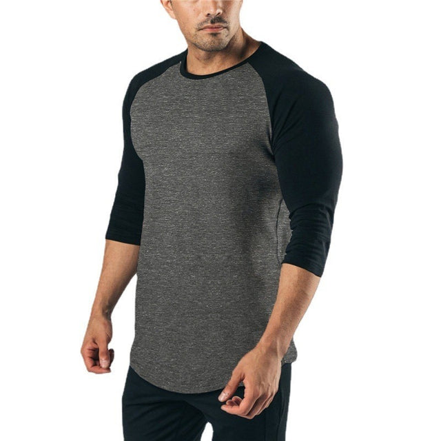 Men's Cotton Three-Quarter Sleeve T-Shirt