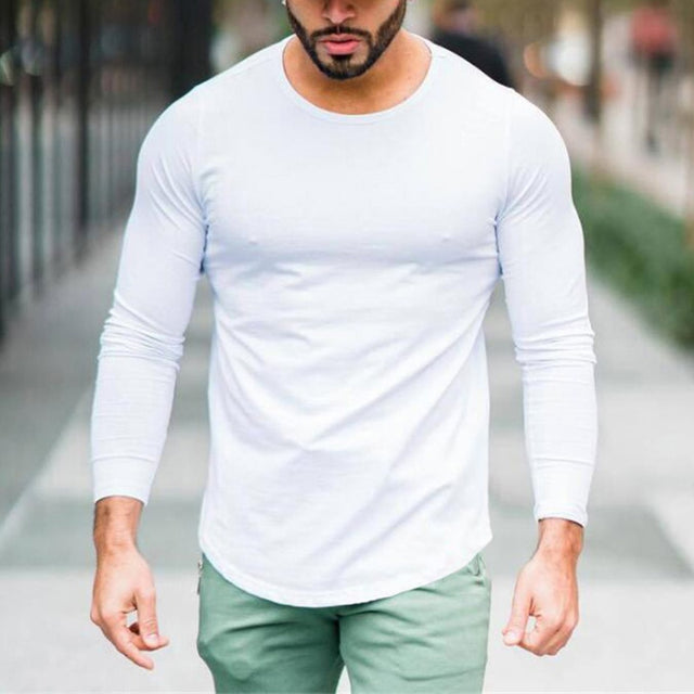 Men's Long-Sleeve T-Shirt O-Neck Collar