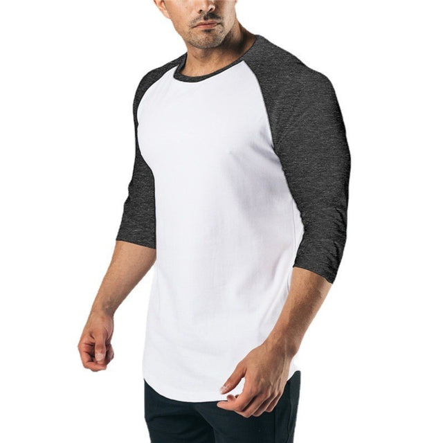 Men's Cotton Three-Quarter Sleeve T-Shirt