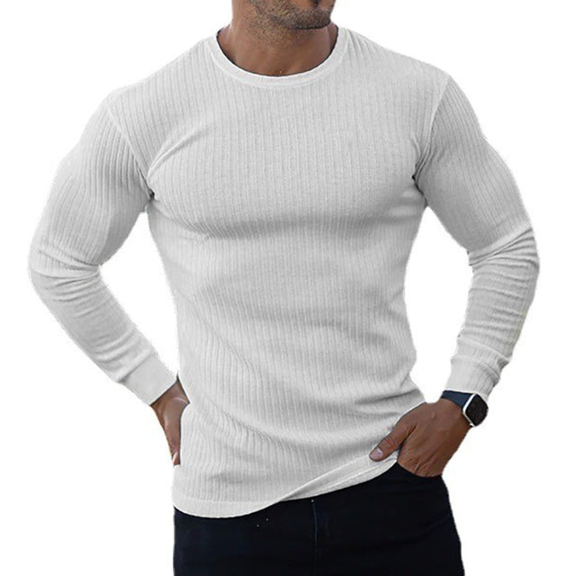 Men's Autumn Fashion Knitted Long-sleeve T-shirt