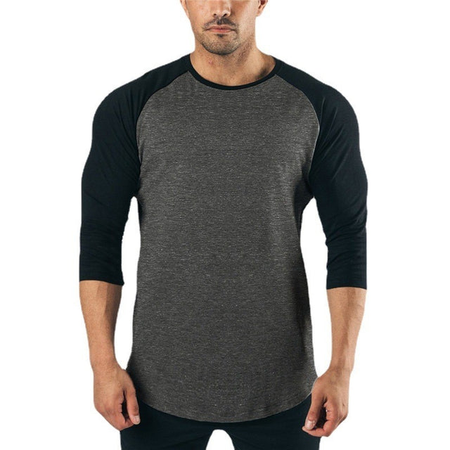 Men's Cotton Three-Quarter Sleeve T-Shirt