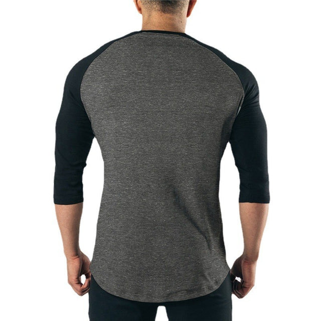 Men's Cotton Three-Quarter Sleeve T-Shirt